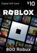 Roblox Card 10 USD Robux Key UNITED STATES